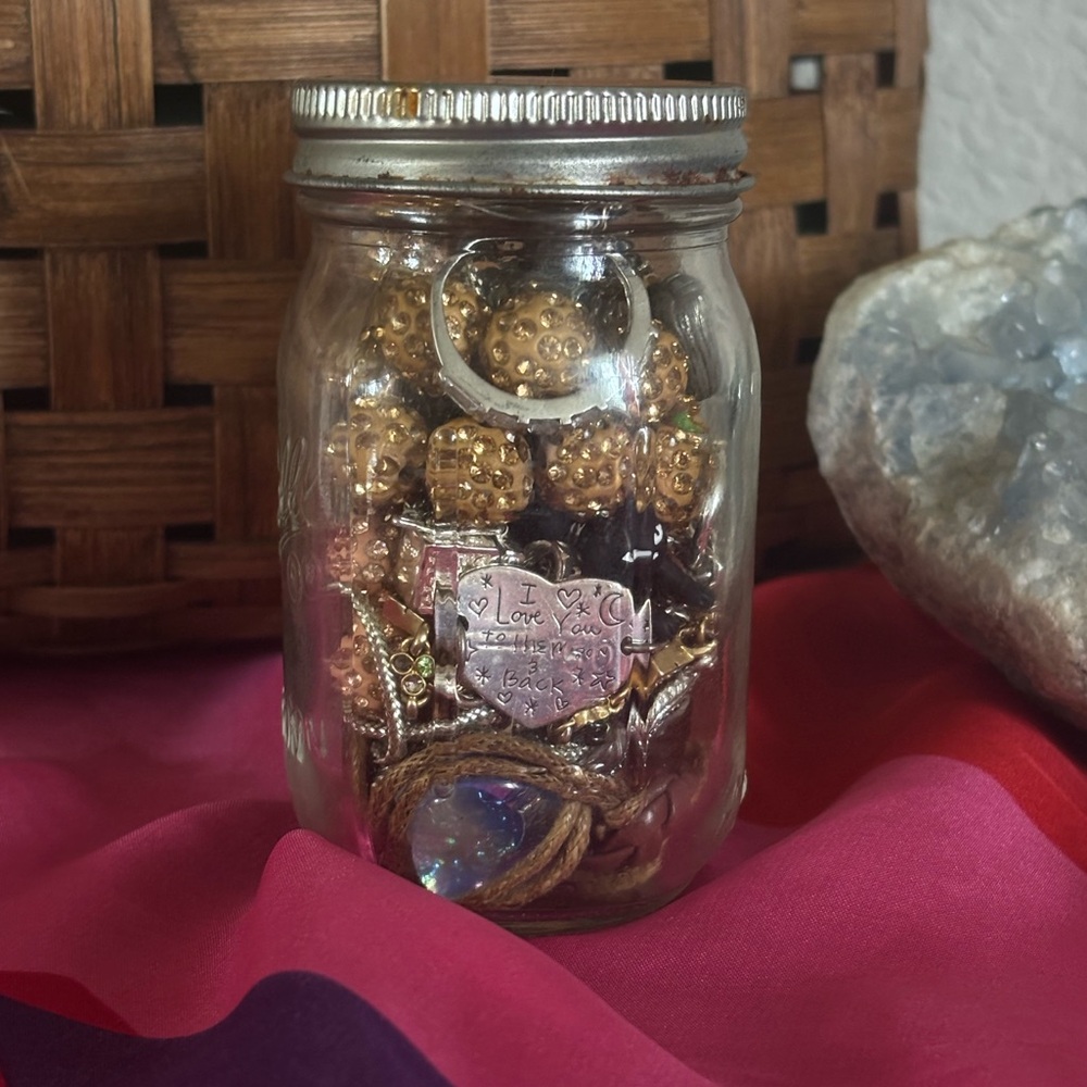 Glass Jewelry Mason Jar